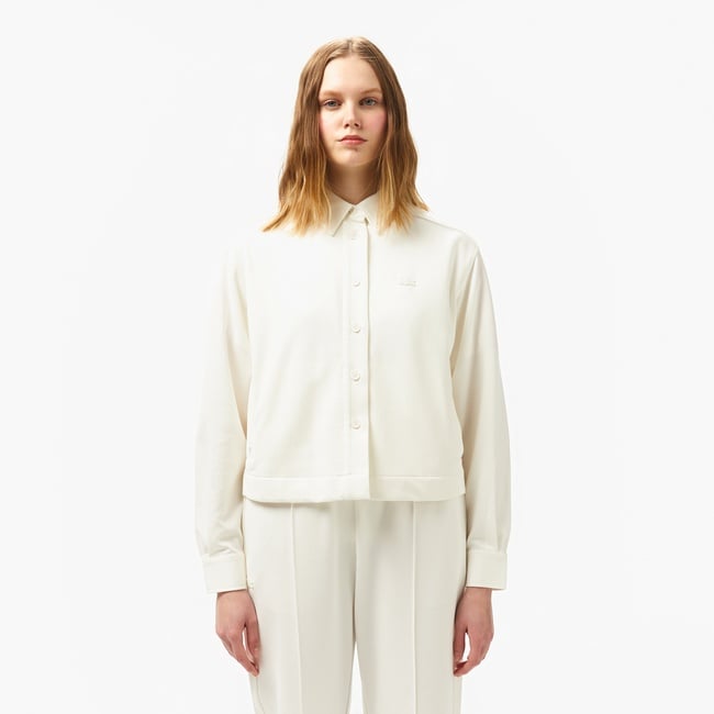  Lacoste Kadın Regular Fit Beyaz Gömlek