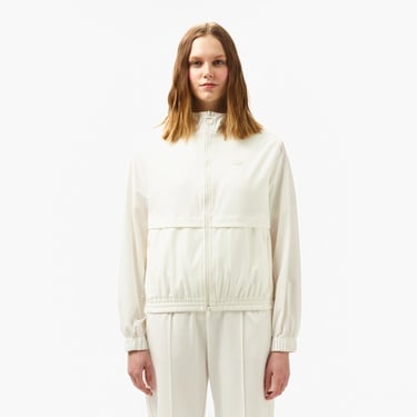  Lacoste Kadın Kapüşonlu Beyaz Ceket