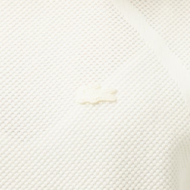  Lacoste Kadın Bisiklet Yaka Beyaz Triko