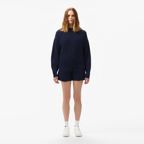  Kadın Relaxed Fit Lacivert Şort