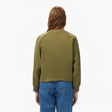  Kadın Regular Fit Hakim Yaka Haki Gömlek