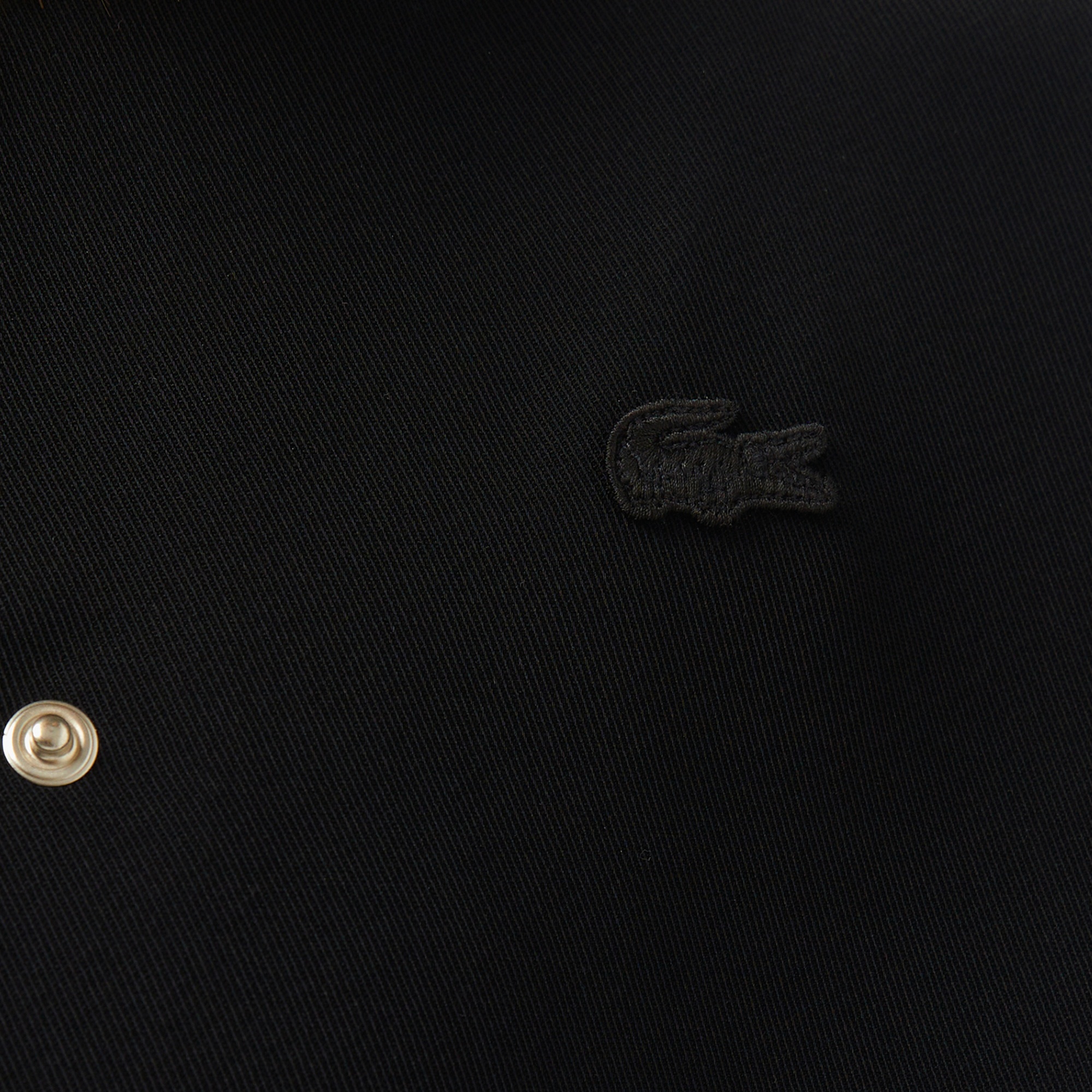 Lacoste Kadın Regular Fit Hakim Yaka Siyah Gömlek