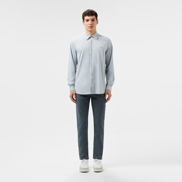  Lacoste Erkek Slim Fit Gri Gömlek
