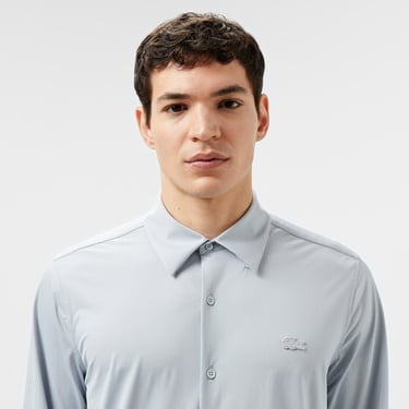  Lacoste Erkek Slim Fit Gri Gömlek