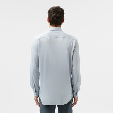  Lacoste Erkek Slim Fit Gri Gömlek