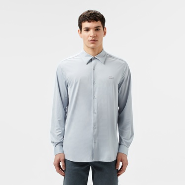 Lacoste Erkek Slim Fit Gri Gömlek