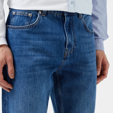  Lacoste Erkek Koyu Mavi Jean Pantolon