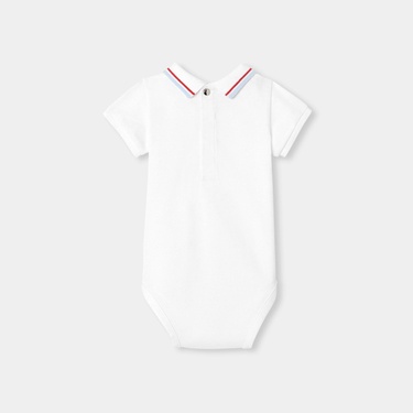  Yenidoğan Erkek Bebek Polo Yaka Kısa Kollu Body