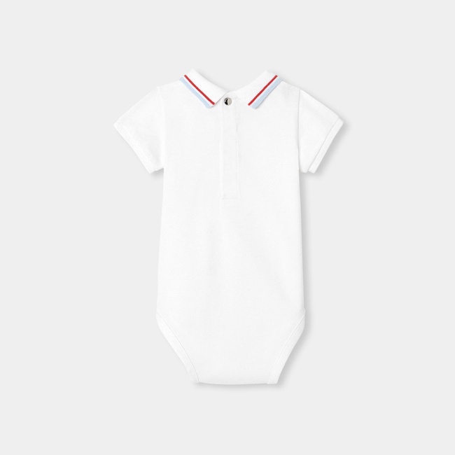  Yenidoğan Erkek Bebek Polo Yaka Kısa Kollu Body