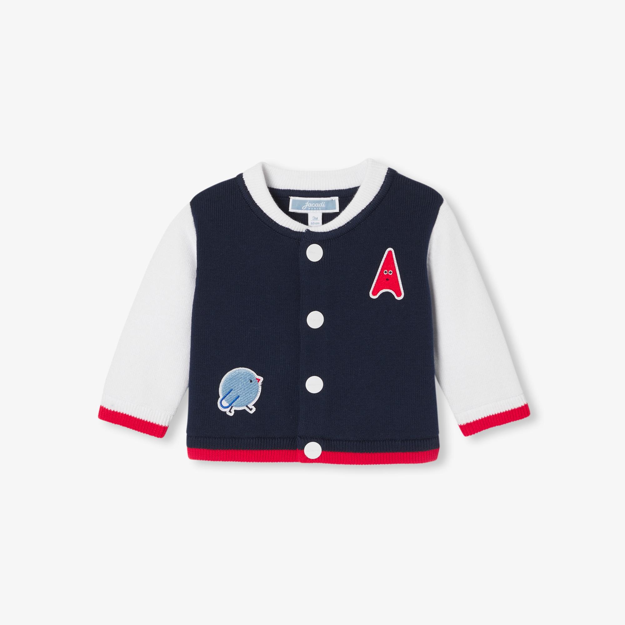  Jacadi Paris Yenidoğan Erkek Bebek Kolej Yaka Hırka