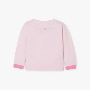  Jacadi Paris Kız Bebek Kedi Desenli Intarsia Örgü Kazak