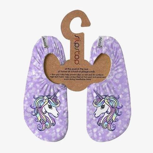 Slipstop Filly Çocuk Unicorn Detaylı Lila Havuz Ayakkabısı