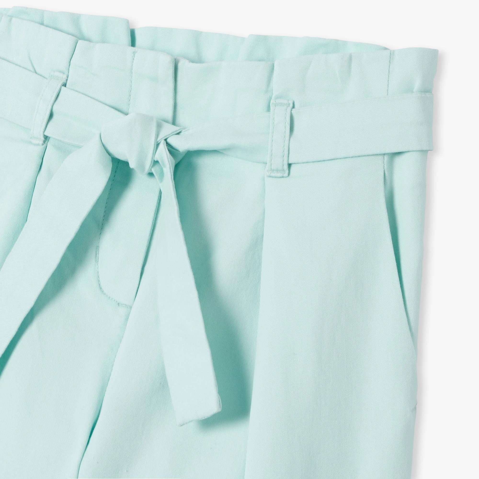 Kız Çocuk Geniş Paça Kanvas Pantolon