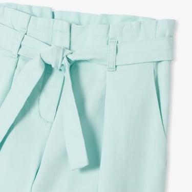  Kız Çocuk Geniş Paça Kanvas Pantolon