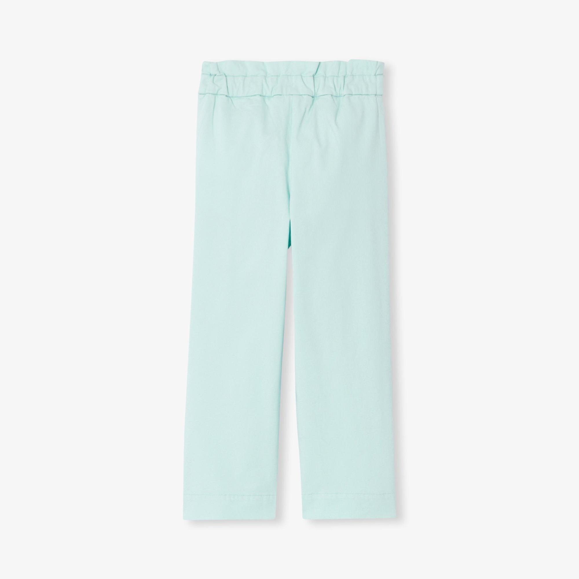 Kız Çocuk Geniş Paça Kanvas Pantolon