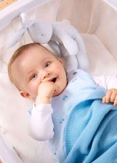  Jacadi Paris Kaşmir Jarse Örgü Erkek Bebek Battaniyesi