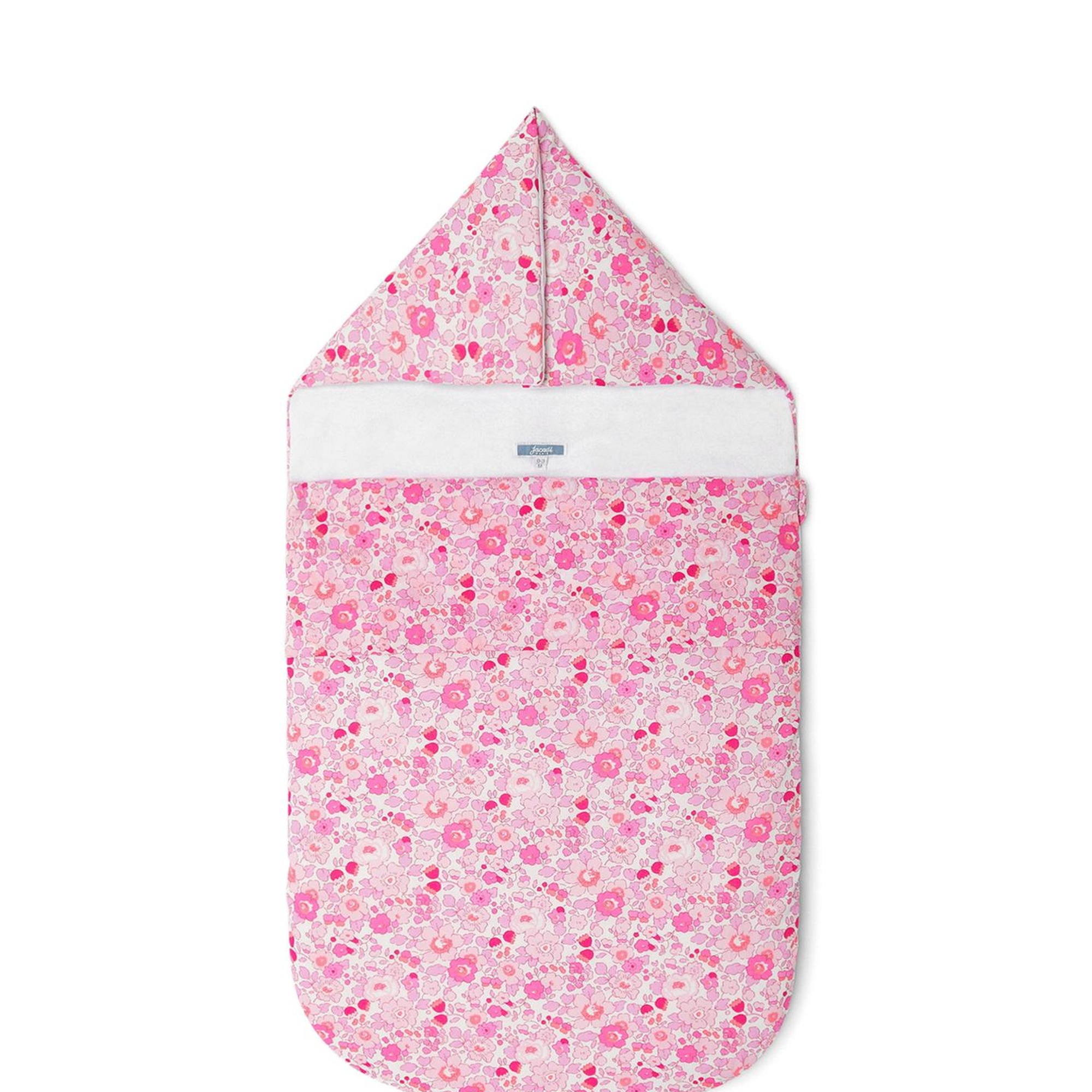 Jacadi Paris Çiçek Desenli Pamuklu Kapüşonlu Kız Bebek Bebek Yuvası