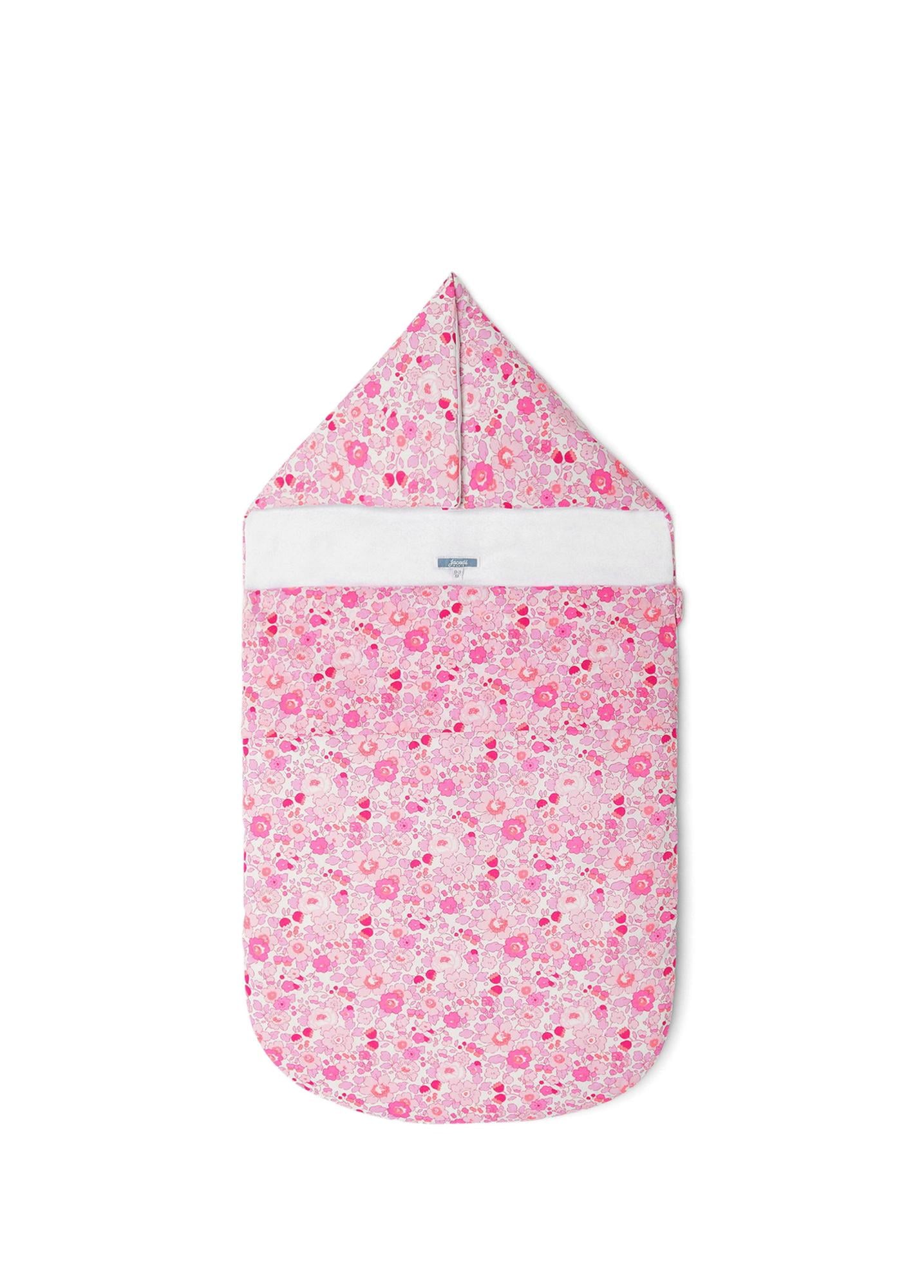  Jacadi Paris Çiçek Desenli Pamuklu Kapüşonlu Kız Bebek Bebek Yuvası