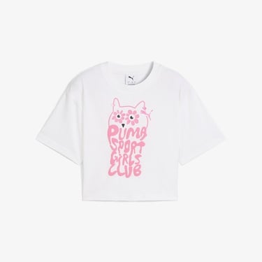  Puma Graphics Short Length Iı Çocuk Beyaz T-Shirt