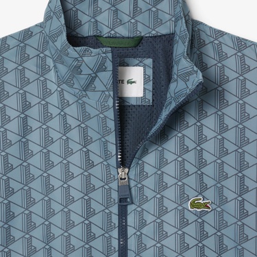 Lacoste Relaxed Fit Monogram Erkek Mavi Ceket