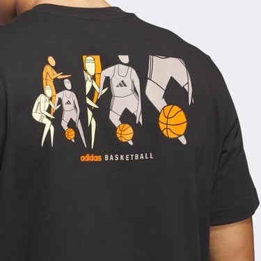  adidas Hoops For All Graphic Erkek Siyah T-Shirt