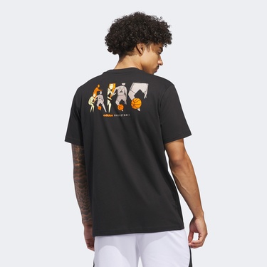  adidas Hoops For All Graphic Erkek Siyah T-Shirt