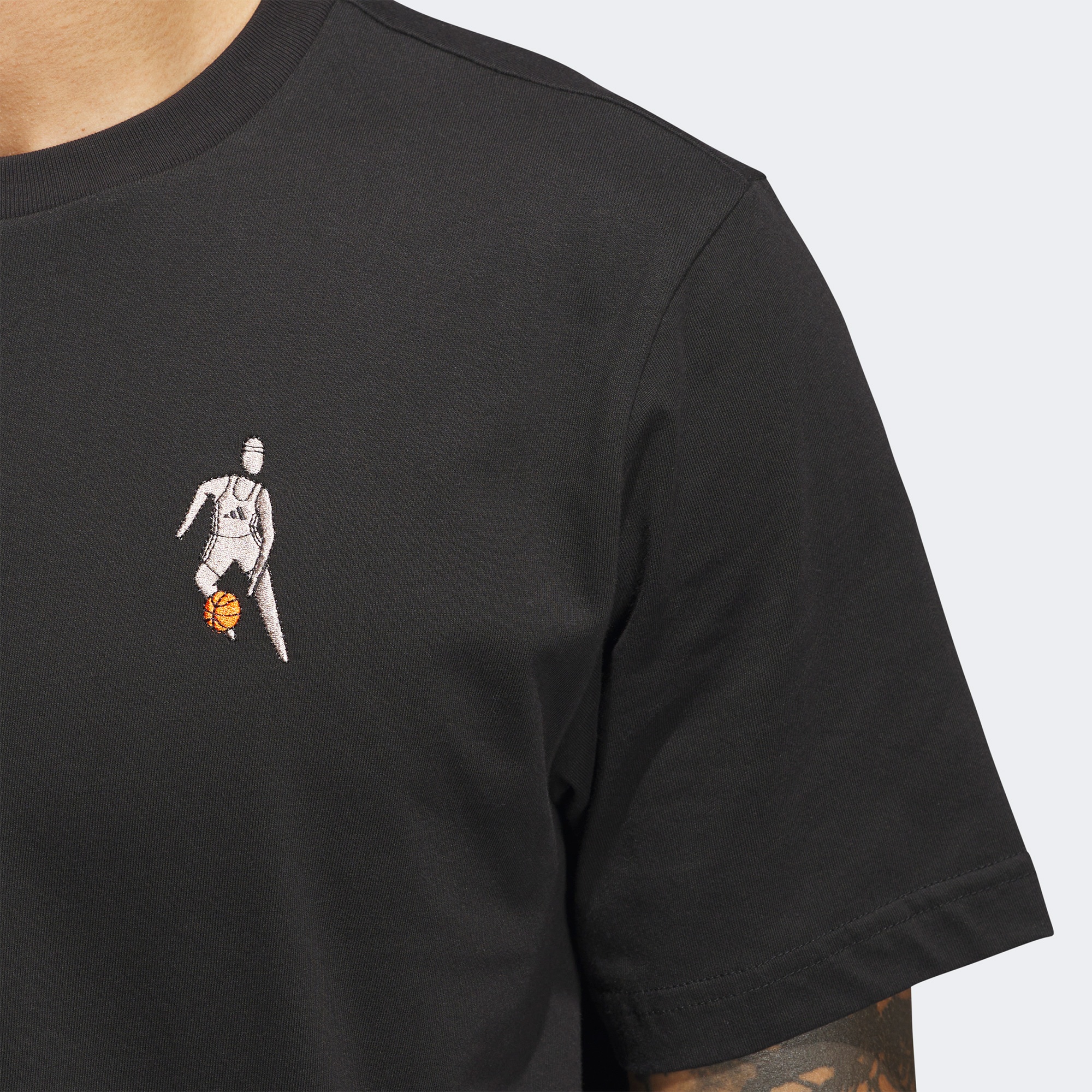 adidas Hoops For All Graphic Erkek Siyah T-Shirt