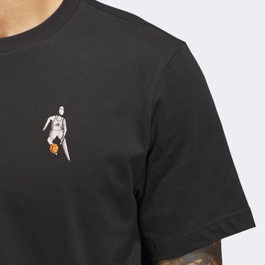  adidas Hoops For All Graphic Erkek Siyah T-Shirt