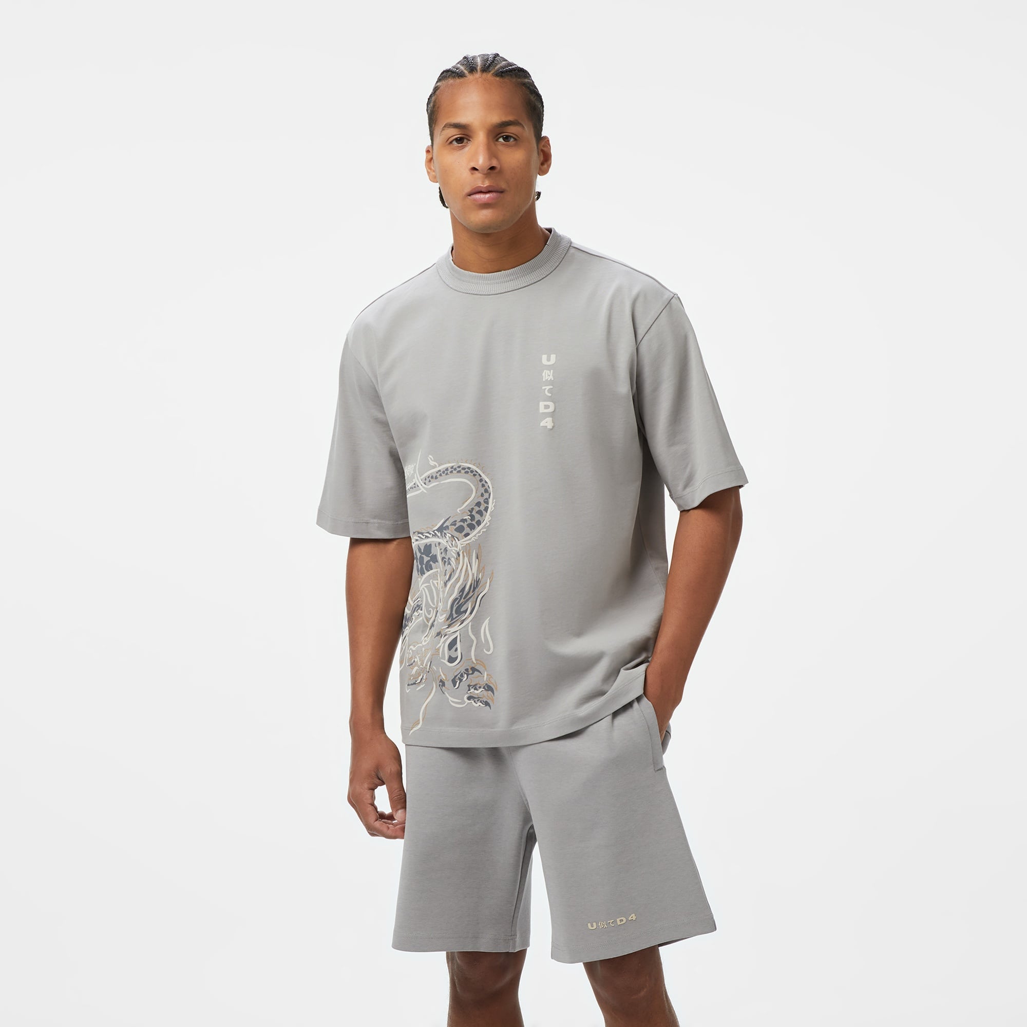 UNITED4 Erkek Gri T-Shirt