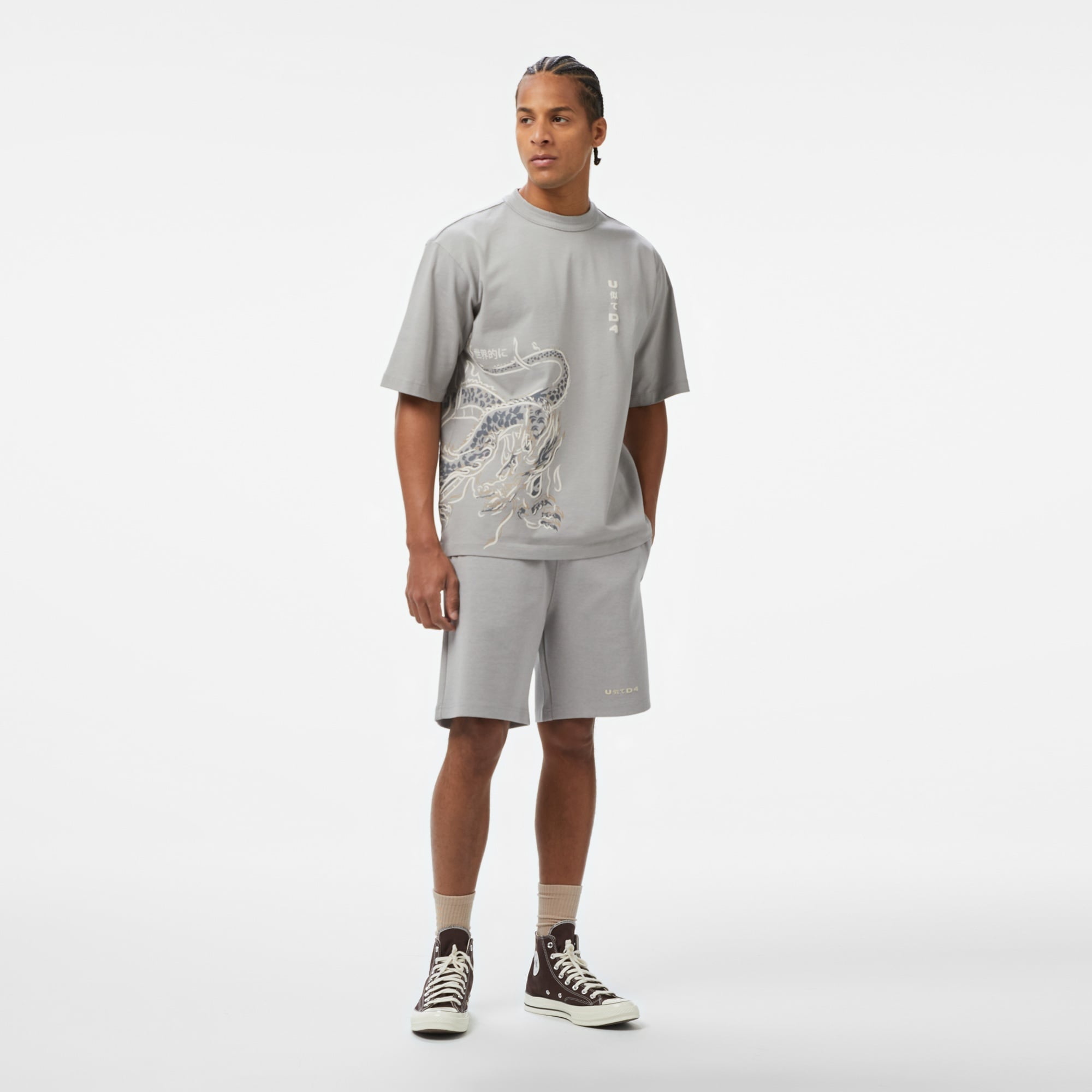 UNITED4 Erkek Gri T-Shirt