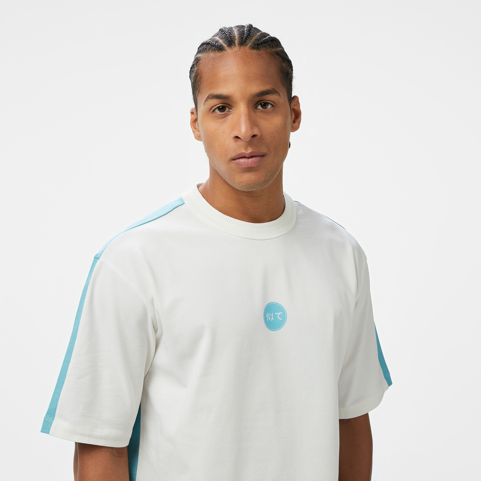 UNITED4 Erkek Mavi/Beyaz T-Shirt