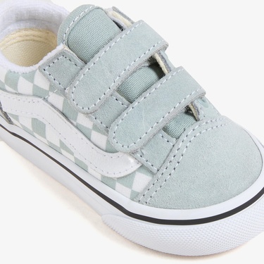  Vans Old Skool V Checkerboard Bebek Yeşil Sneaker