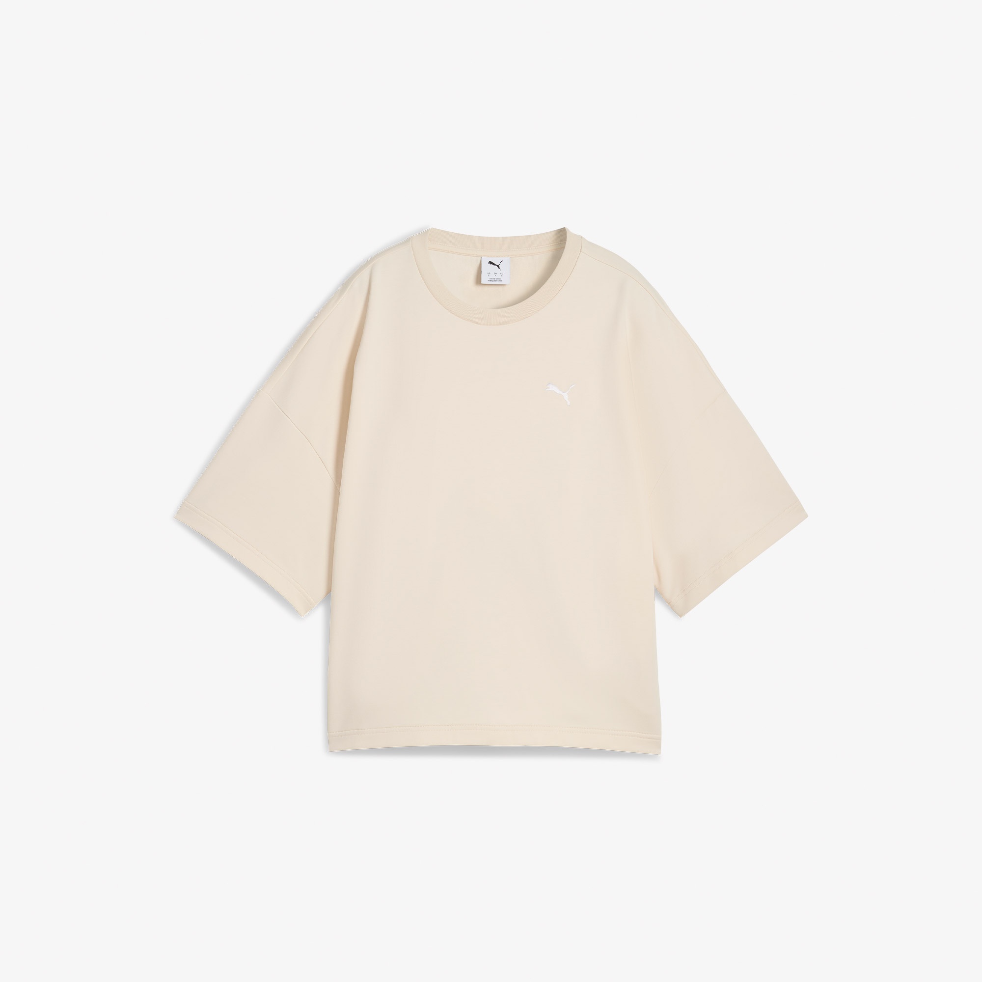 Puma Wardrobe Ess Relaxed Kadın Krem T-Shirt