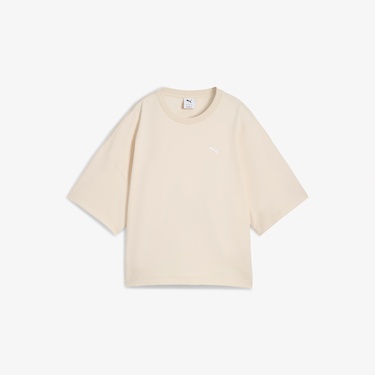  Puma Wardrobe Ess Relaxed Kadın Krem T-Shirt