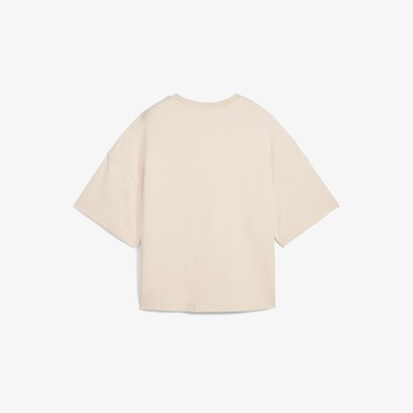  Puma Wardrobe Ess Relaxed Kadın Krem T-Shirt