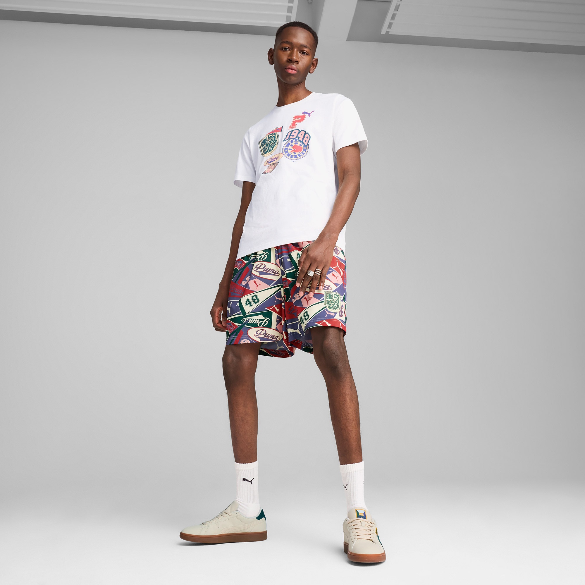 Puma Sports Legacy Graphic Relaxed Unisex Renkli Şort