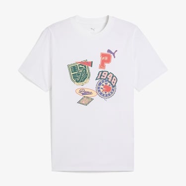  Puma Wardrobe Ess Graphic Erkek Beyaz T-Shirt