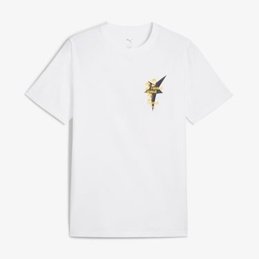  Puma Wardrobe Ess Graphic Erkek Beyaz T-Shirt