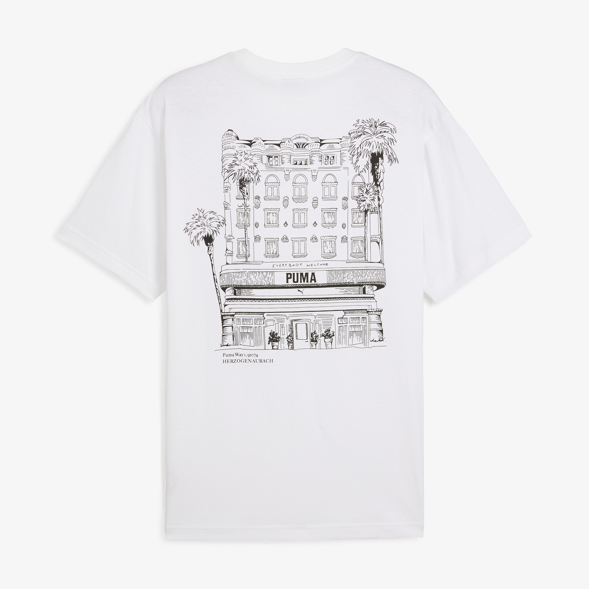 Puma Graphics Hotel Relaxed Erkek Beyaz T-Shirt