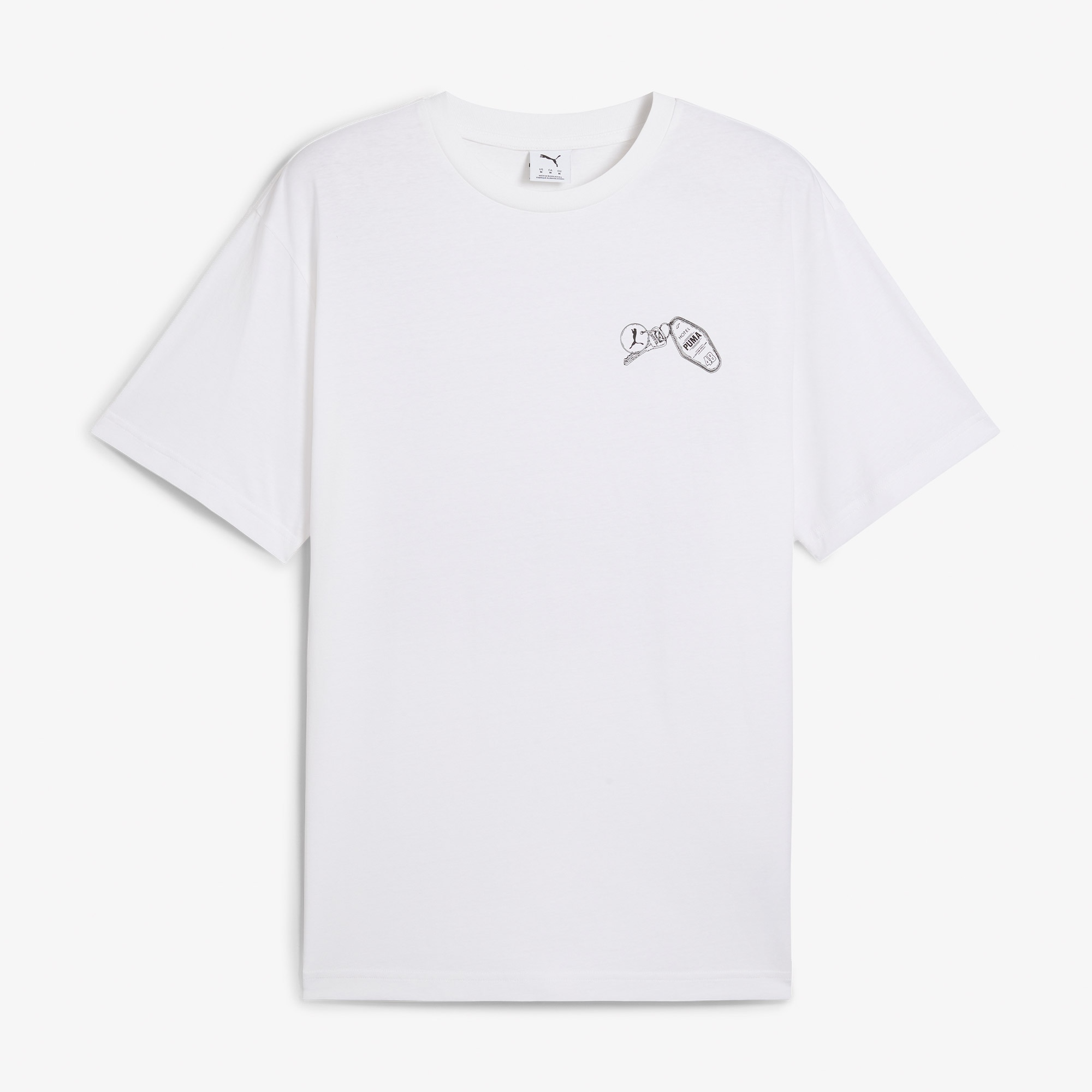 Puma Graphics Hotel Relaxed Erkek Beyaz T-Shirt