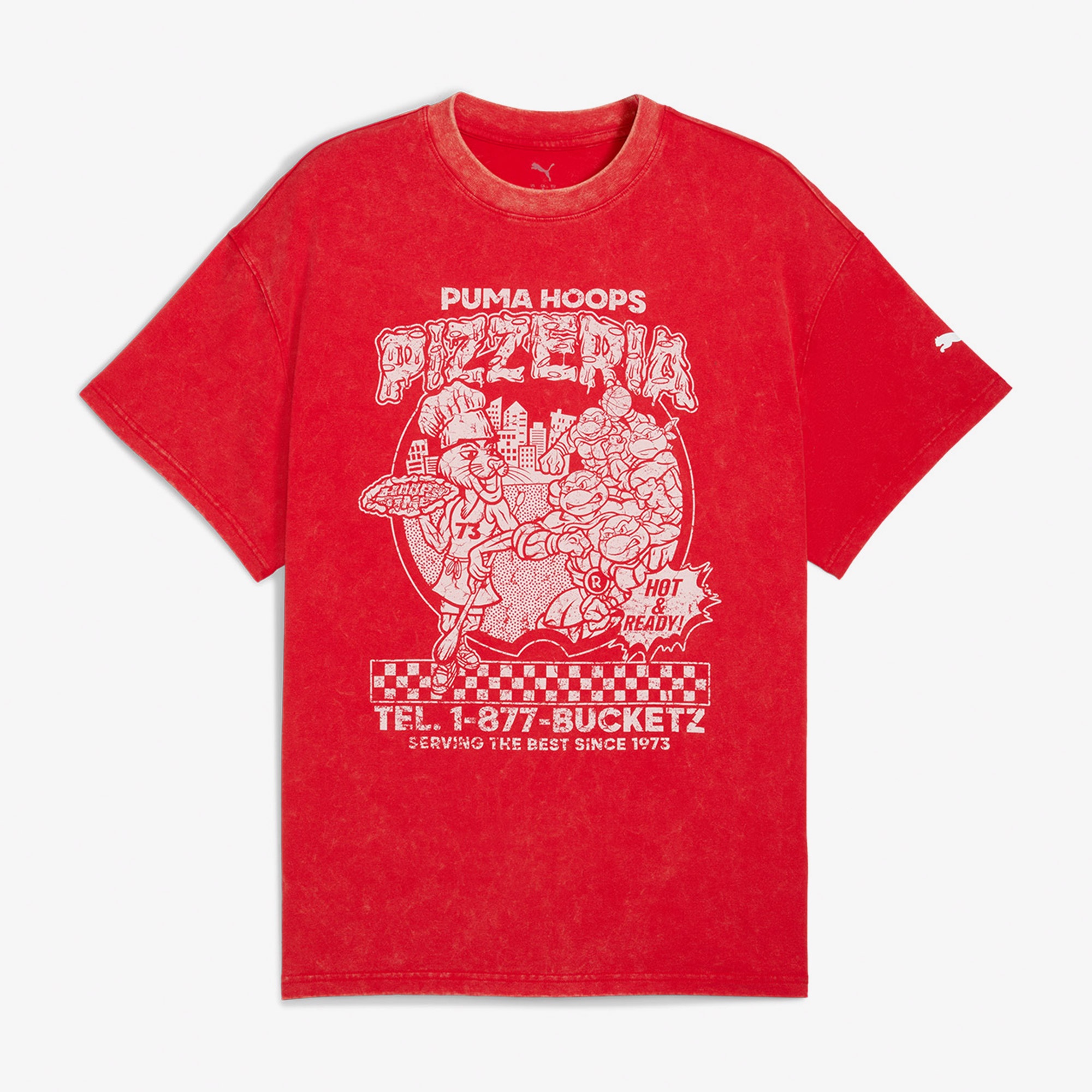 Puma X TMNT Erkek Kırmızı Basketbol T-Shirt