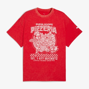  Puma X TMNT Erkek Kırmızı Basketbol T-Shirt