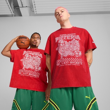  Puma X TMNT Erkek Kırmızı Basketbol T-Shirt