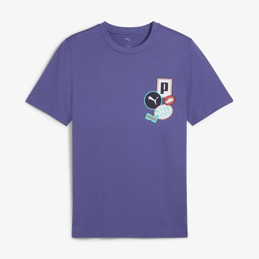  Puma Graphics icon Erkek Mavi T-Shirt