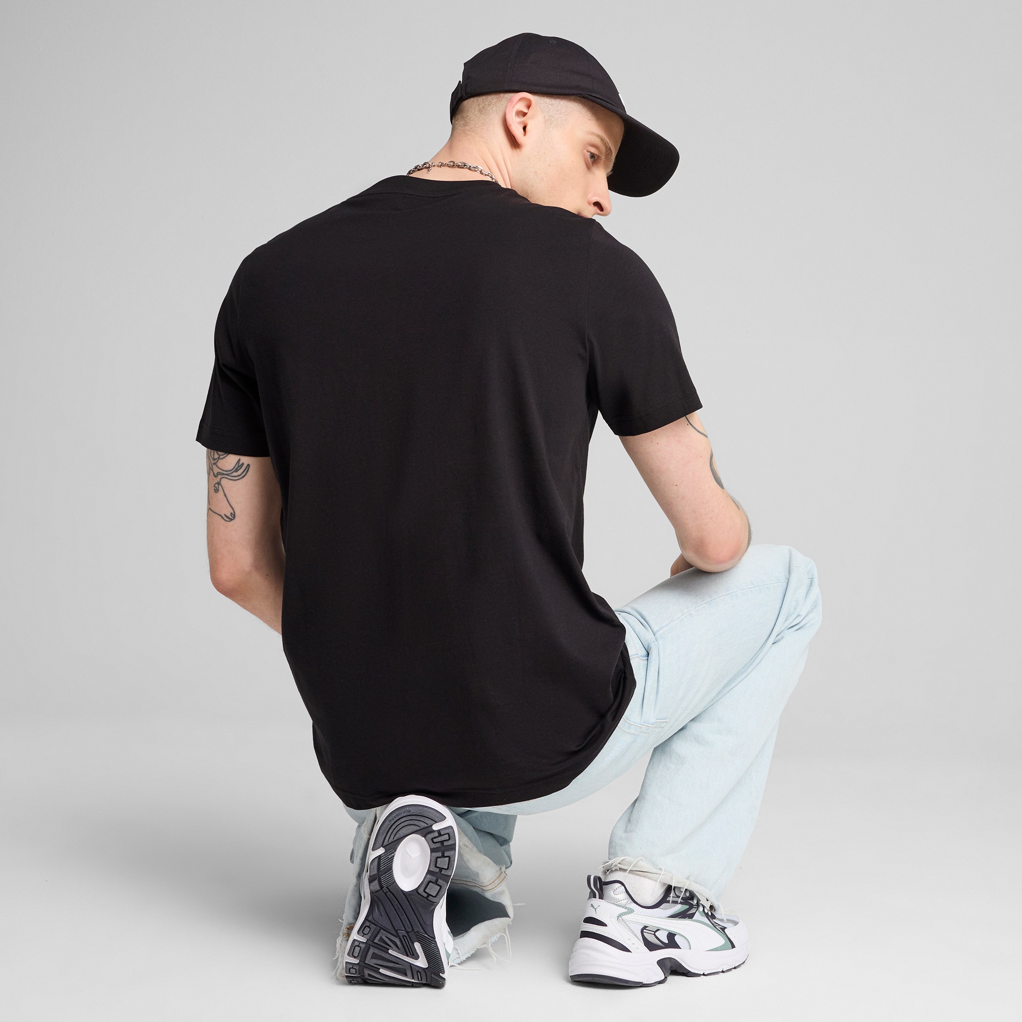 Puma Graphics icon Erkek Siyah T-Shirt