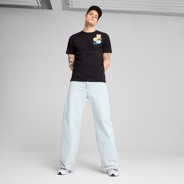  Puma Graphics icon Erkek Siyah T-Shirt