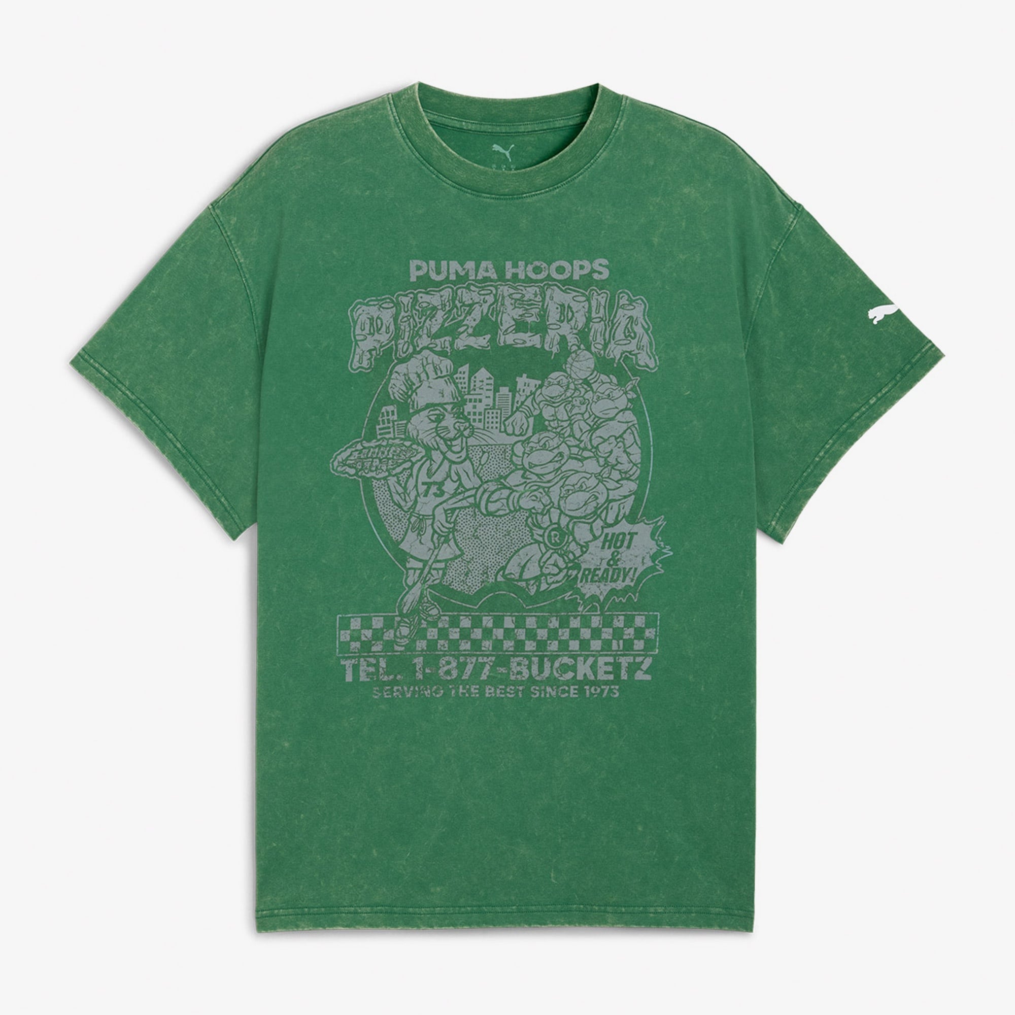 Puma X TMNT Erkek Yeşil Basketbol T-Shirt