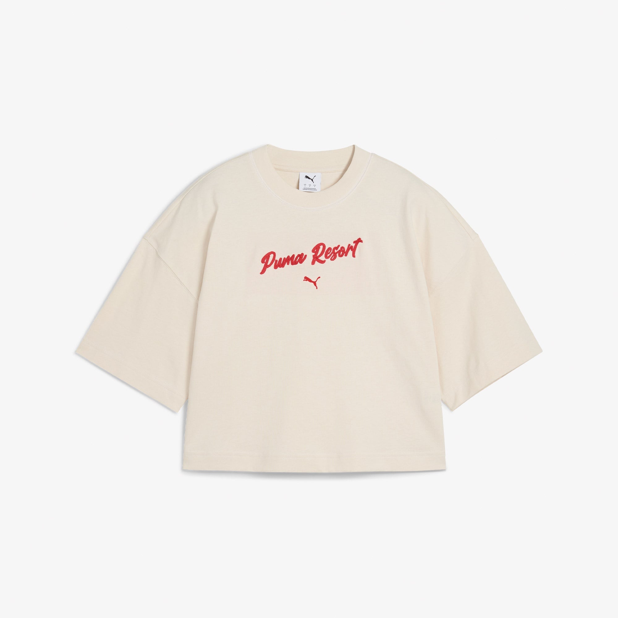 Puma Premium Ess Graphic Kadın Krem T-Shirt