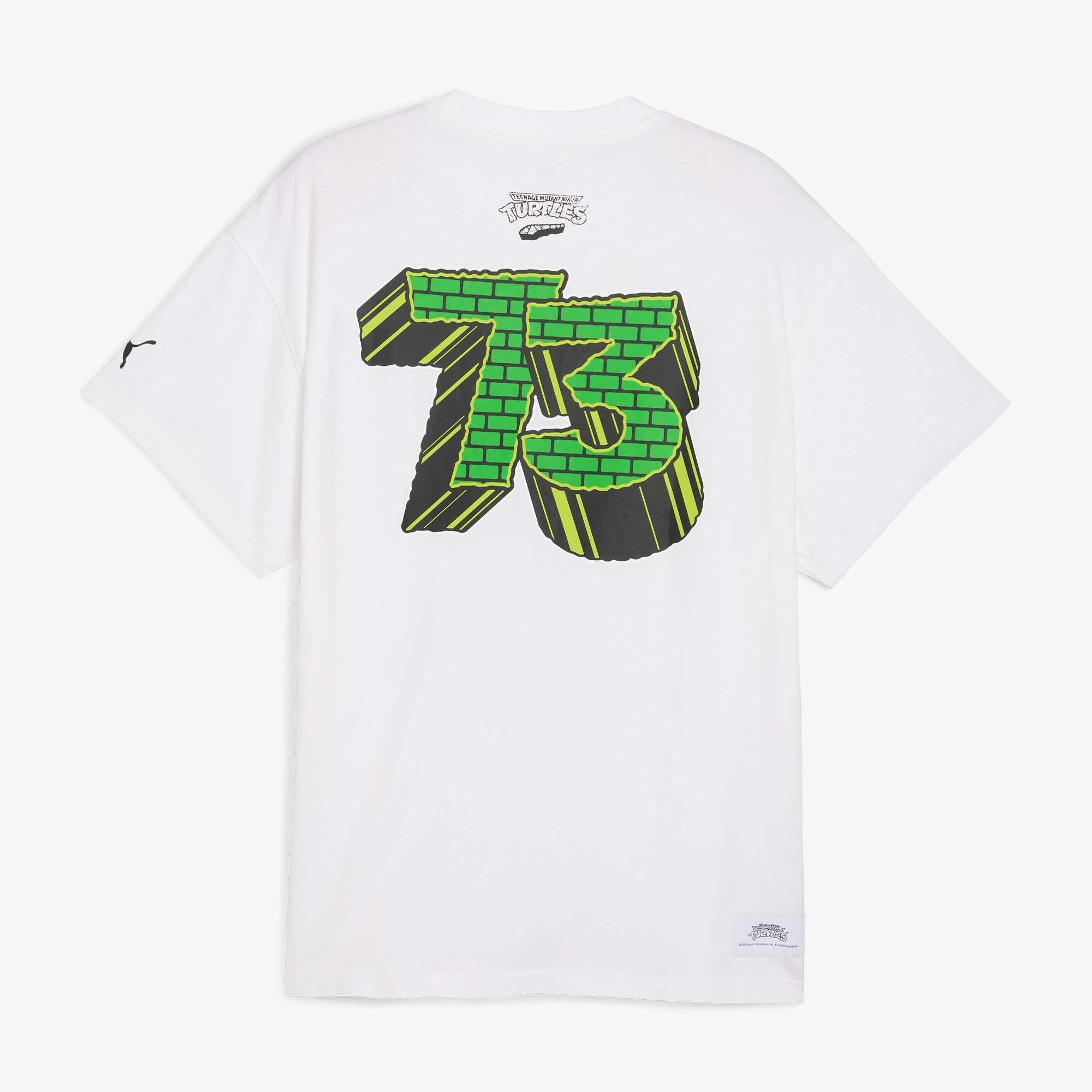 Puma X TMNT Basketball Erkek Desenli Beyaz T-Shirt