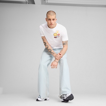  Puma Graphics Icon Erkek Beyaz T-Shirt